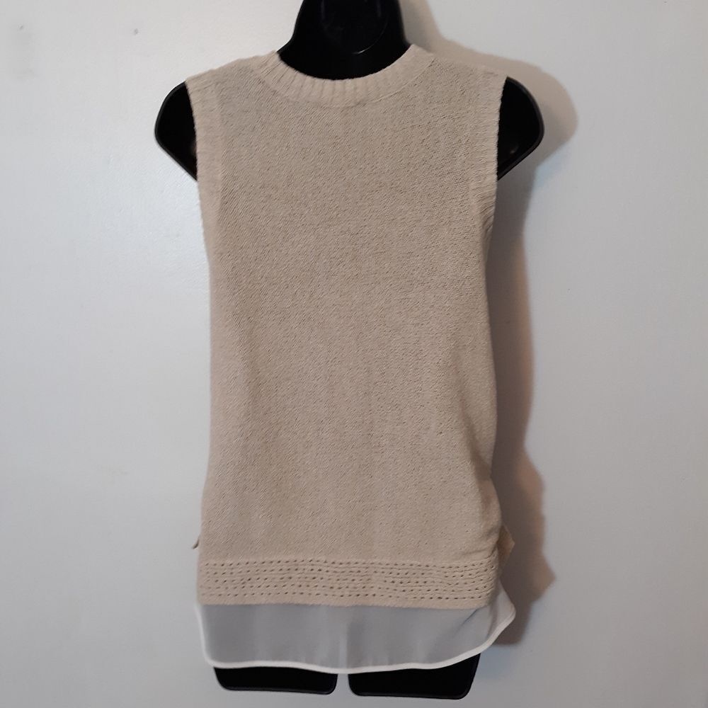 Simply Vera cream crocheted tank top - Picture 4 of 5